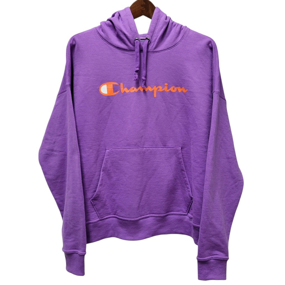 Champion Authentic Women's Purple Hoodie Sweatshirt Size Large - Picture 3 of 9